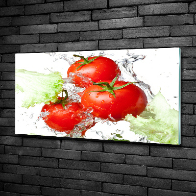 Foto glasbild Tomaten und Salat