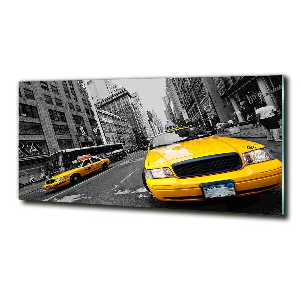 Glasbild New Yorker Taxis