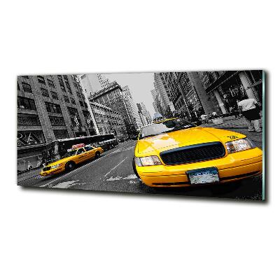 Glasbild New Yorker Taxis