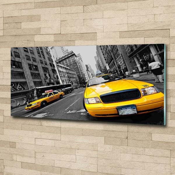 Glasbild New Yorker Taxis