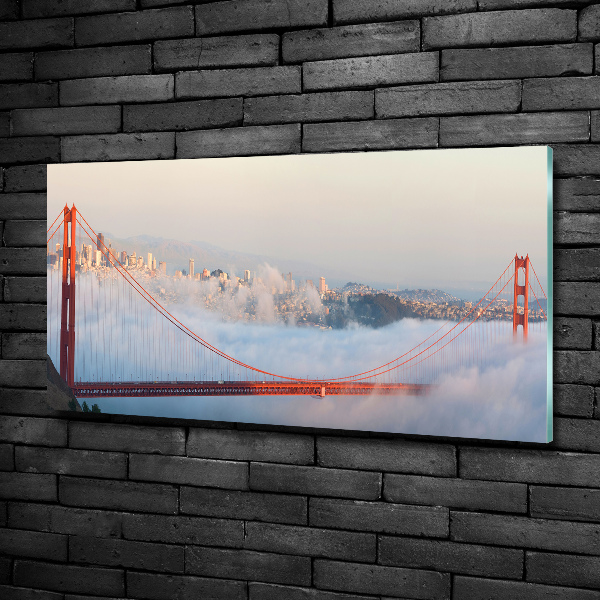 Foto glasbild San Francisco Brücke