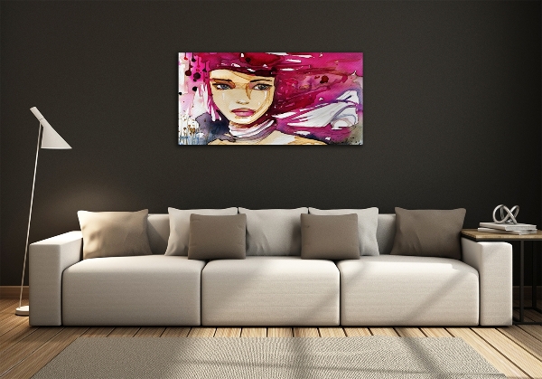 Glasbild Abstrakte Frau