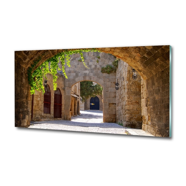 Glasbild Charmante Straßen