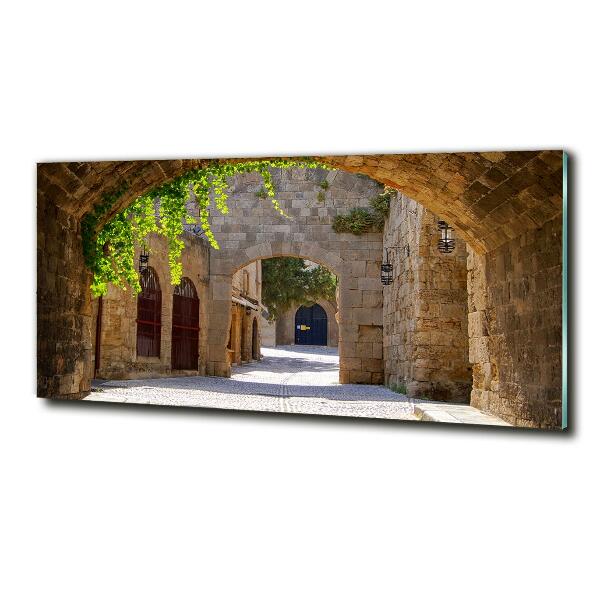 Glasbild Charmante Straßen