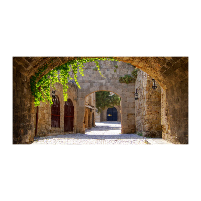 Glasbild Charmante Straßen