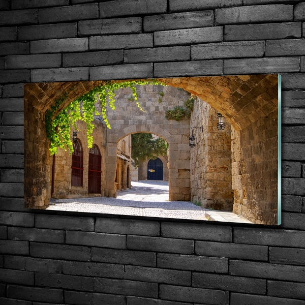 Glasbild Charmante Straßen