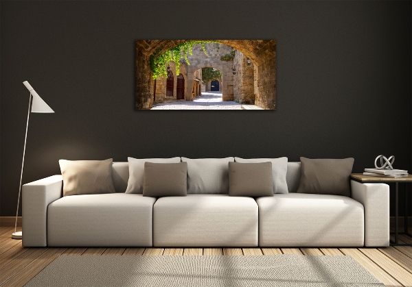 Glasbild Charmante Straßen