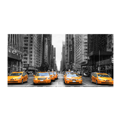 Foto glasbild New Yorker Taxis