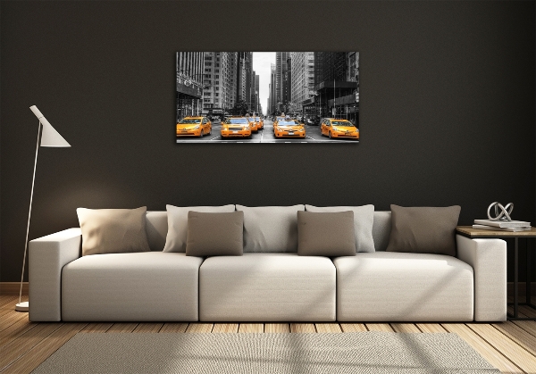 Foto glasbild New Yorker Taxis