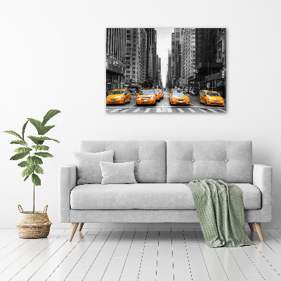 Foto glasbild New Yorker Taxis