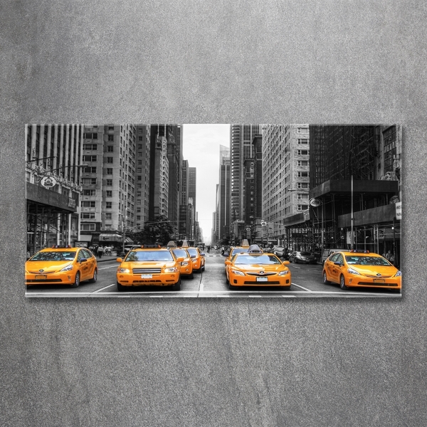 Foto glasbild New Yorker Taxis