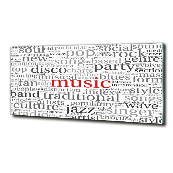Bild auf glas Musikgenres