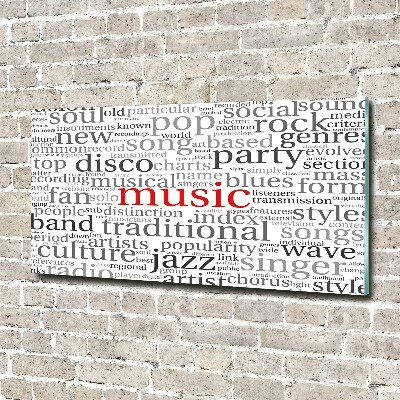 Bild auf glas Musikgenres
