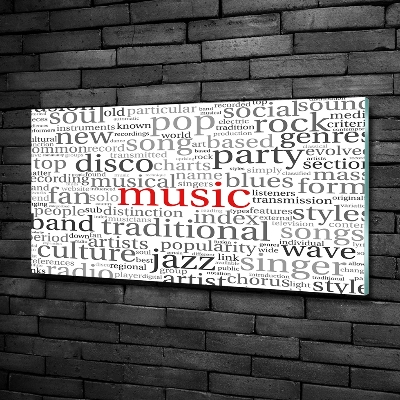 Bild auf glas Musikgenres