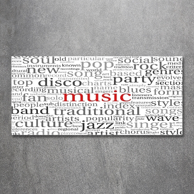 Bild auf glas Musikgenres
