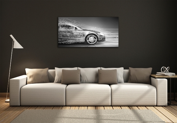 Glasbild Ein rasendes Auto