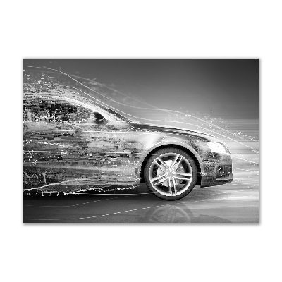 Glasbild Ein rasendes Auto