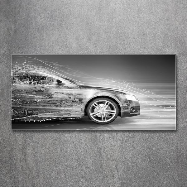 Glasbild Ein rasendes Auto