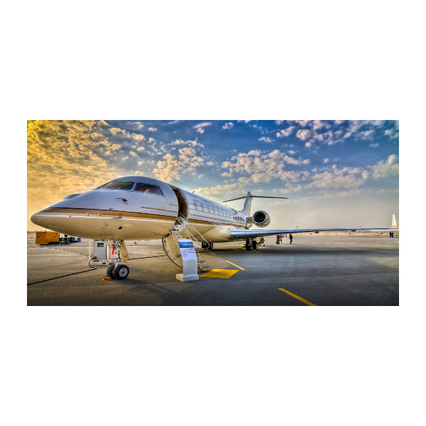 Foto glasbild Flugzeug