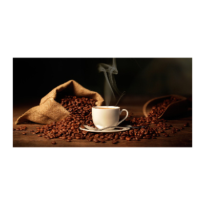 Foto glasbild Kaffee in einer Tasse