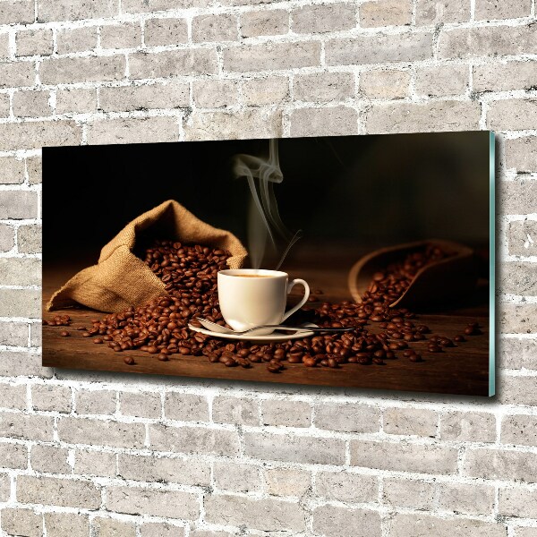 Foto glasbild Kaffee in einer Tasse