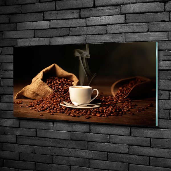 Foto glasbild Kaffee in einer Tasse