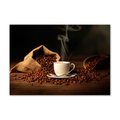 Foto glasbild Kaffee in einer Tasse