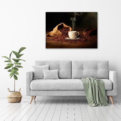 Foto glasbild Kaffee in einer Tasse