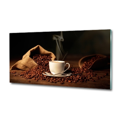 Foto glasbild Kaffee in einer Tasse