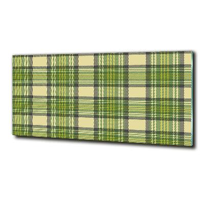 Foto glasbild Grün kariert