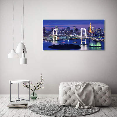 Glasbild Tokio-Brücke