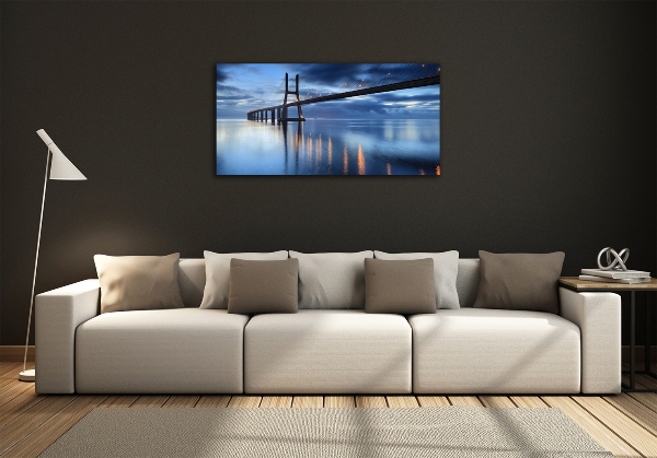 Bild auf glas Beleuchtete Brücke