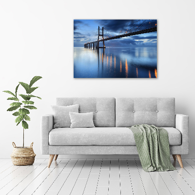 Bild auf glas Beleuchtete Brücke