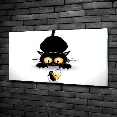 Bild auf glas Katz und Maus
