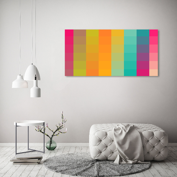 Glasbild Bunte Quadrate
