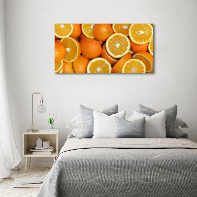 Foto glasbild Orangenhälften
