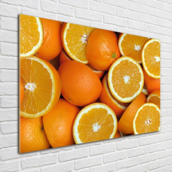 Foto glasbild Orangenhälften