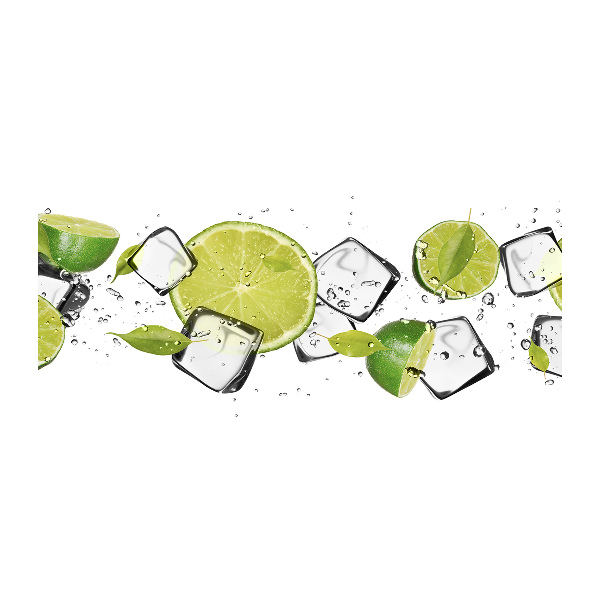 Foto glasbild Limette mit Eis