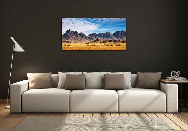 Glasbild Felsen in Namibia