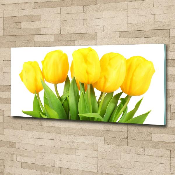 Bild auf glas Gelbe Tulpen