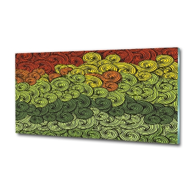 Bild auf glas Bunte Wellen