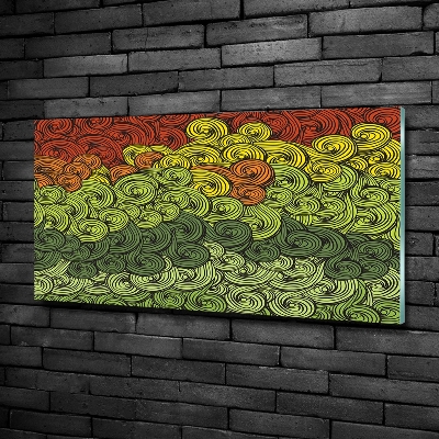 Bild auf glas Bunte Wellen