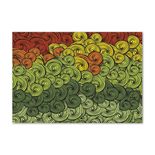 Bild auf glas Bunte Wellen