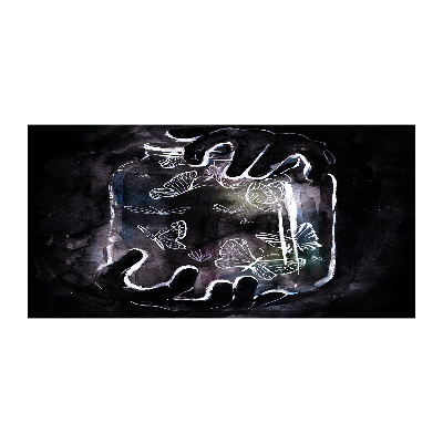 Glasbild Schmetterlinge im Glas