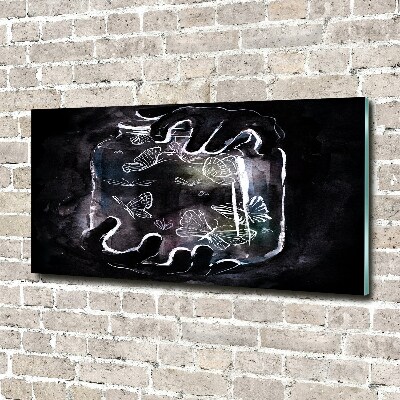 Glasbild Schmetterlinge im Glas