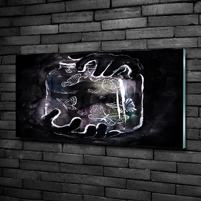 Glasbild Schmetterlinge im Glas