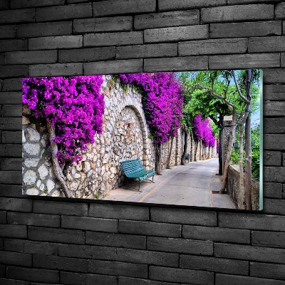 Glasbild Charmante Straßen