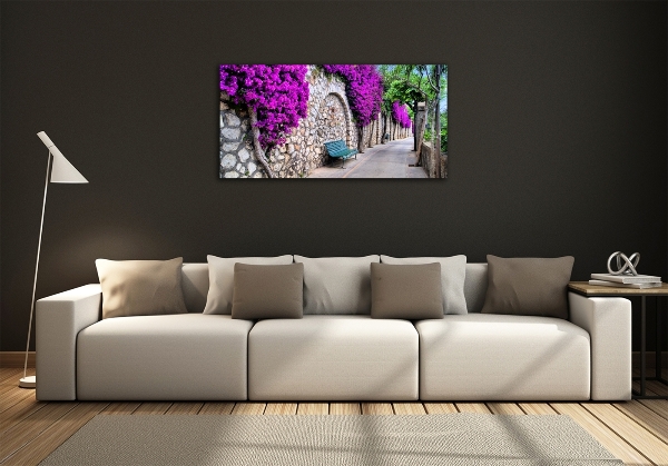 Glasbild Charmante Straßen