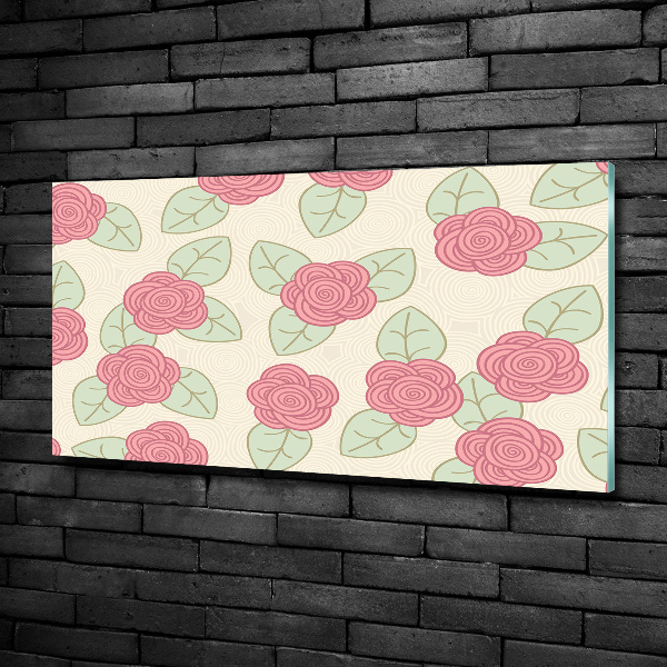 Glasbild Rosen