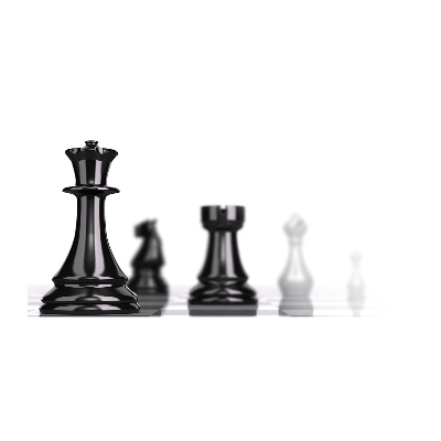 Foto glasbild Schachfigur